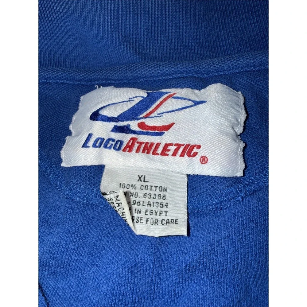 Vintage Logo Athletic Chicago Cubs Polo Blue Sz XL Golf Polo Y2K